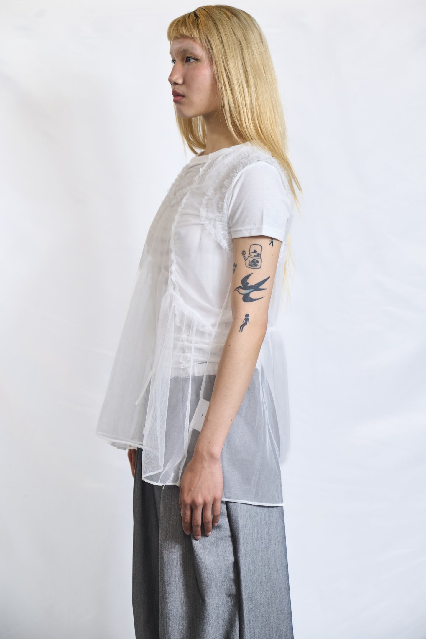 SHEER V-NECK TUNIC