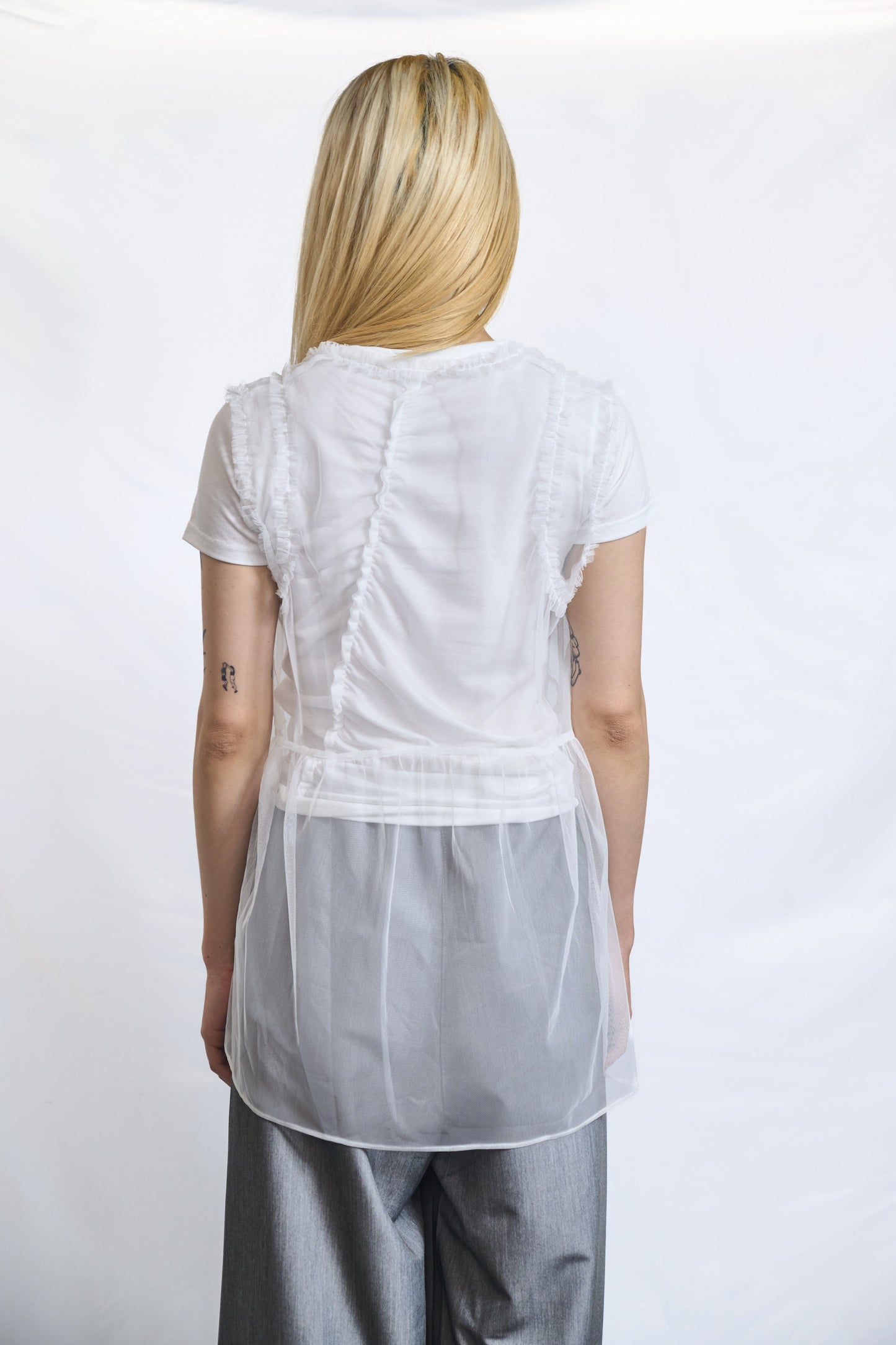 SHEER V-NECK TUNIC