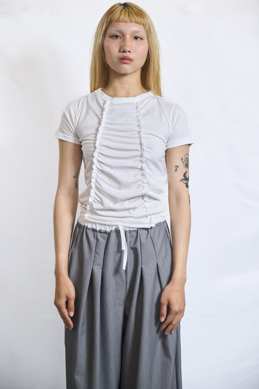 RUCHED PANEL TEE