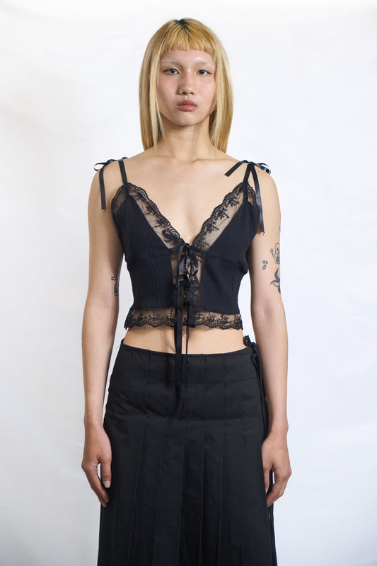 LACE TIE TOP