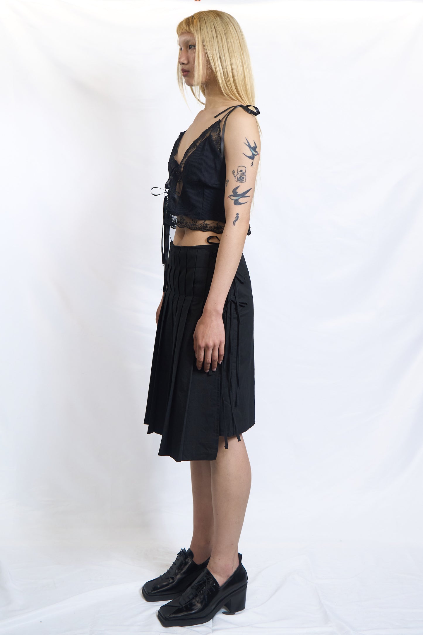 PLEATED WRAP SKIRT
