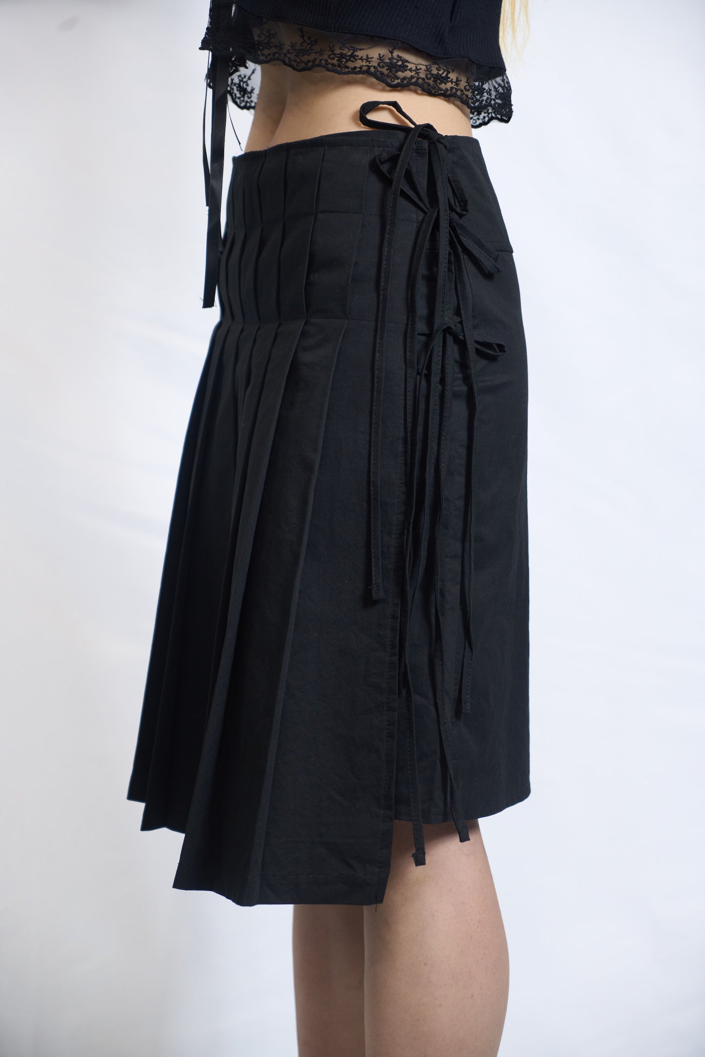 PLEATED WRAP SKIRT