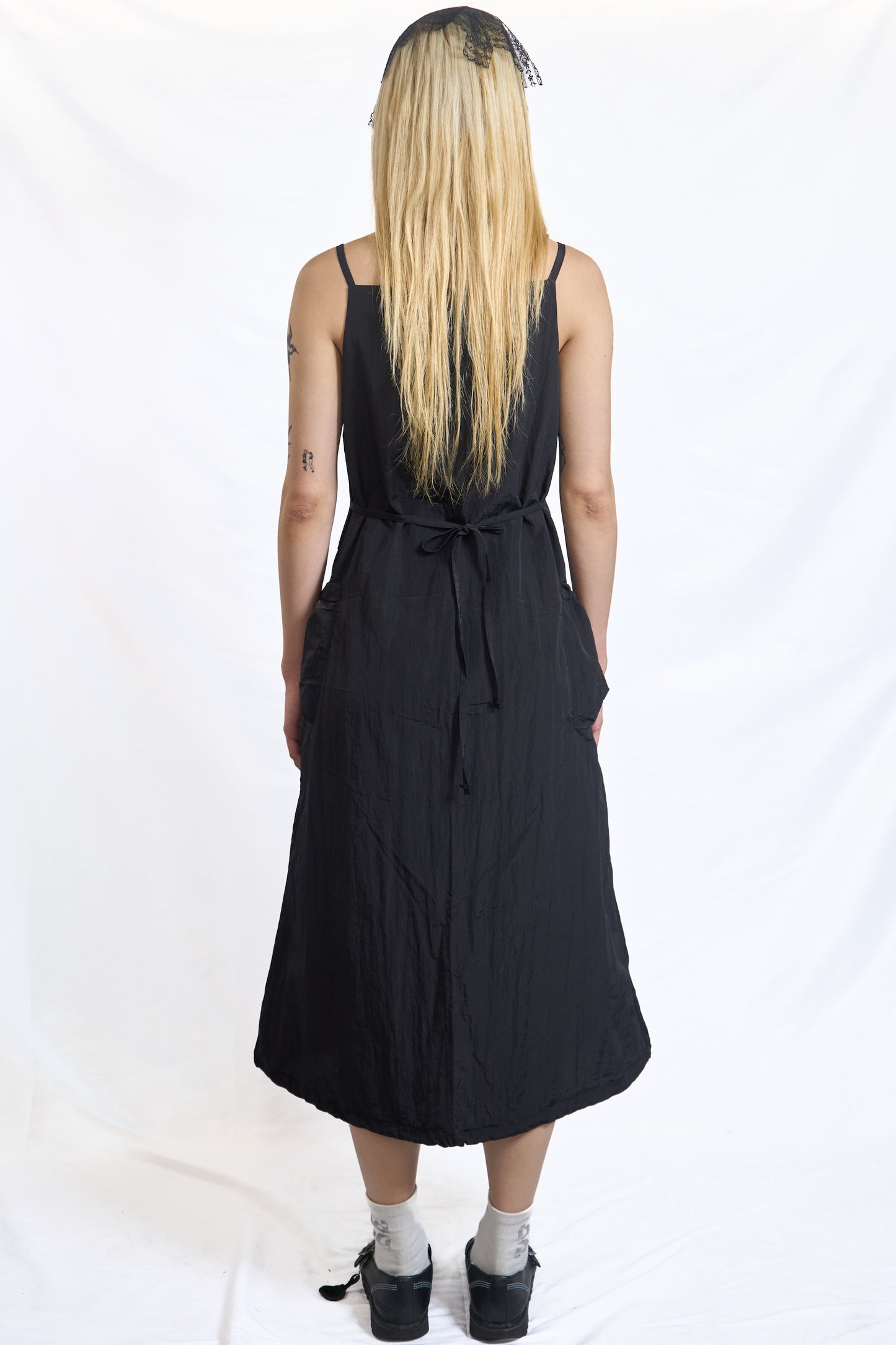 UTILITY DRAWSTRING SLIP DRESS