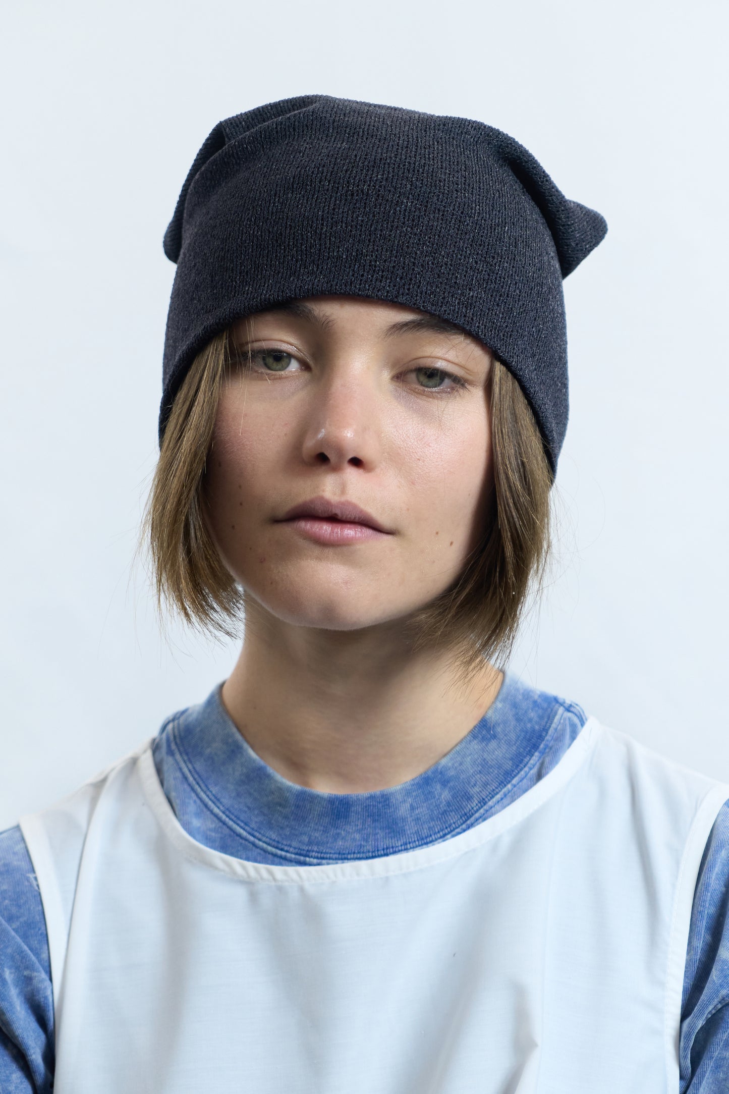 DOUBLE DART BEANIE CHARCOAL