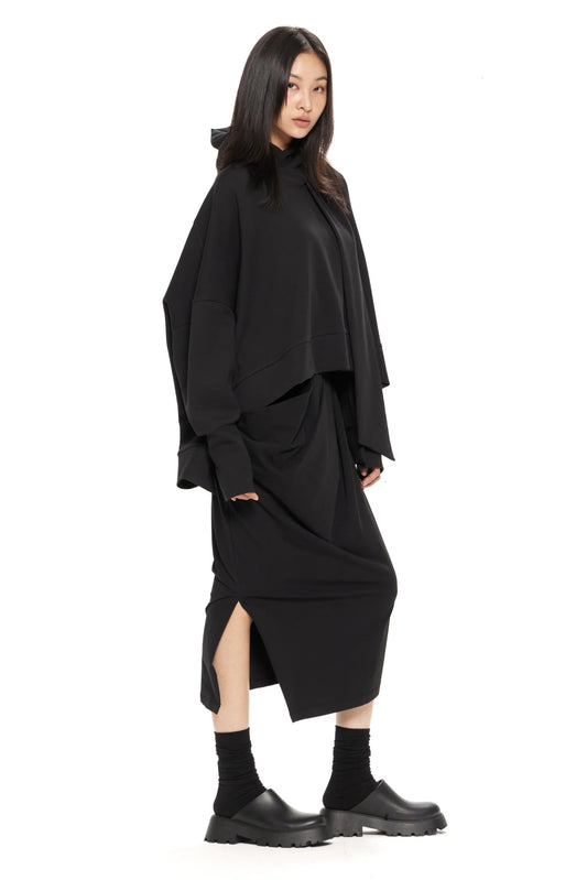 RECYCLED ONE POCKET SKIRT BLACK