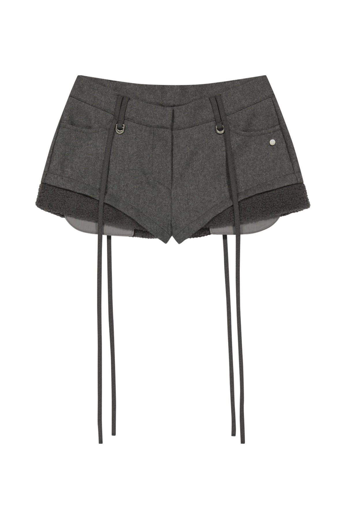 MICRO WOOL SHORTS - GREY