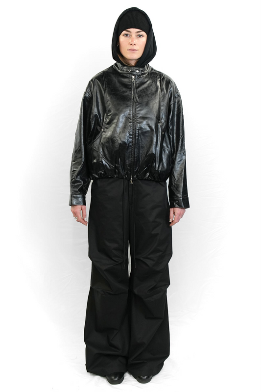 BLACK GLOSSY PU JACKET
