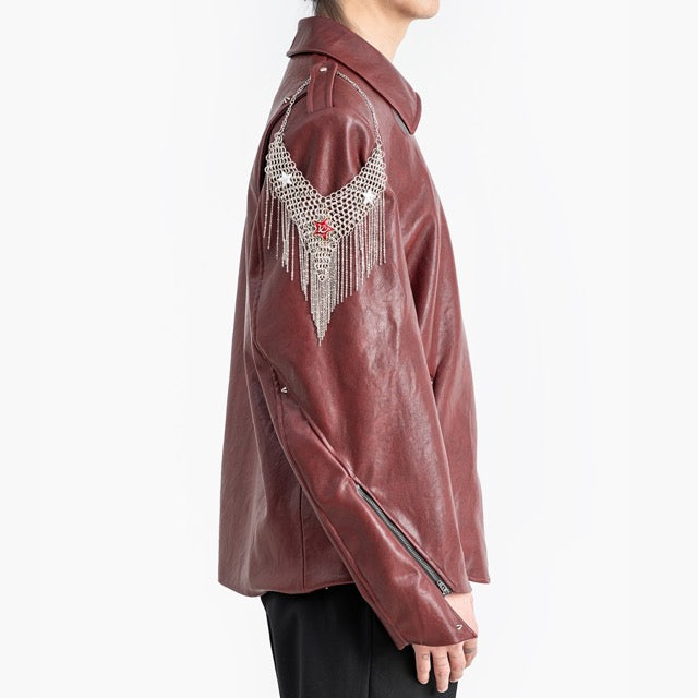 DEEP RED SCIMITAR SLEEVE JACKET
