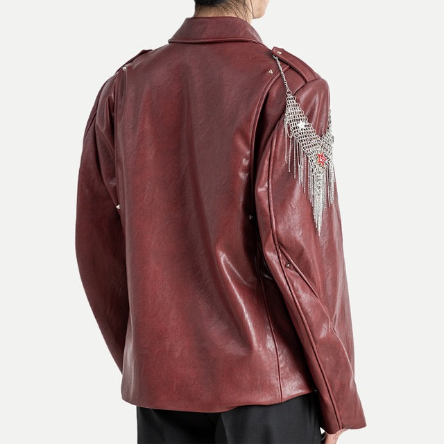 DEEP RED SCIMITAR SLEEVE JACKET