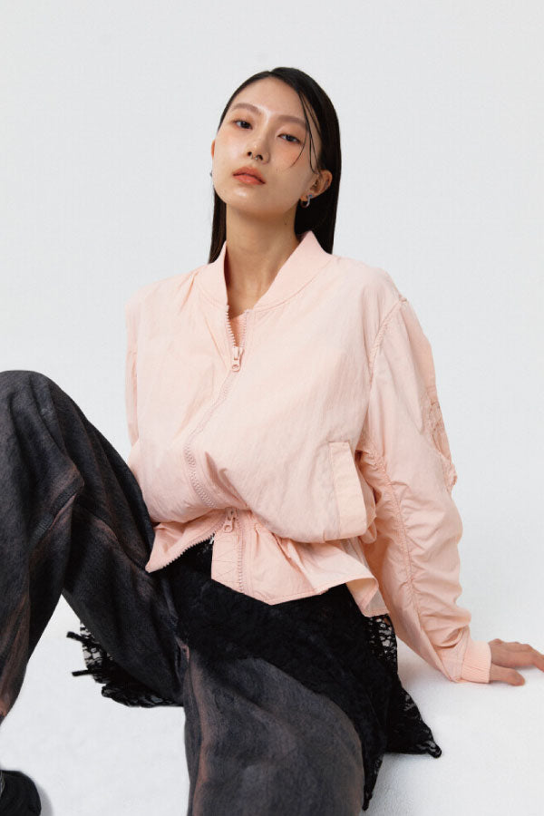 PEOPLE OF THE WORLD AIR SHIRRING JUMPER SALMON