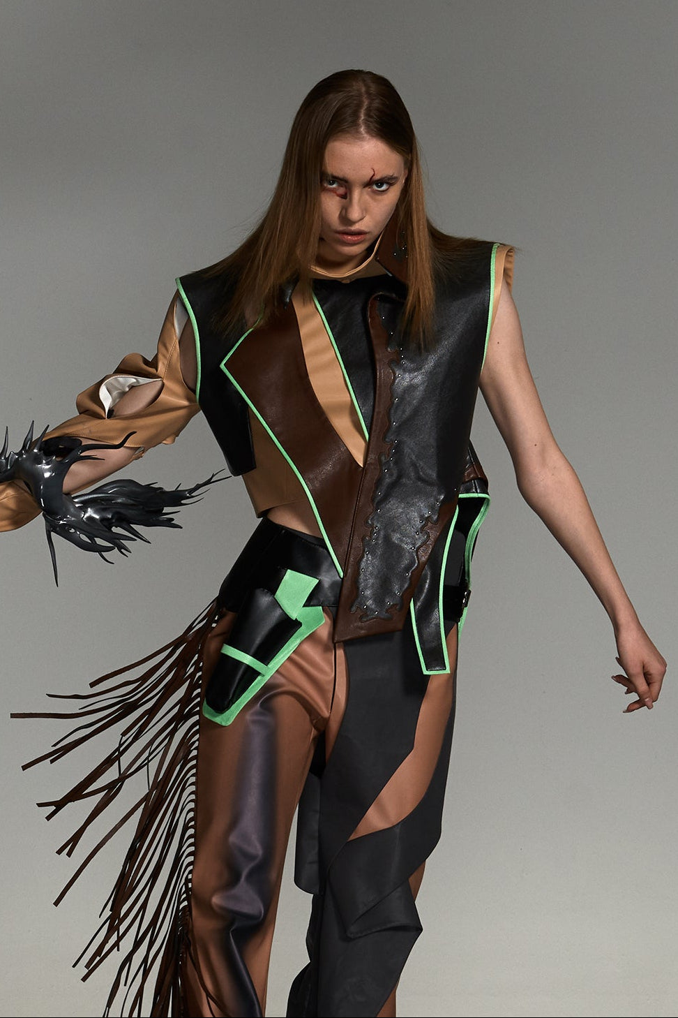 LEATHER PANEL JACKET