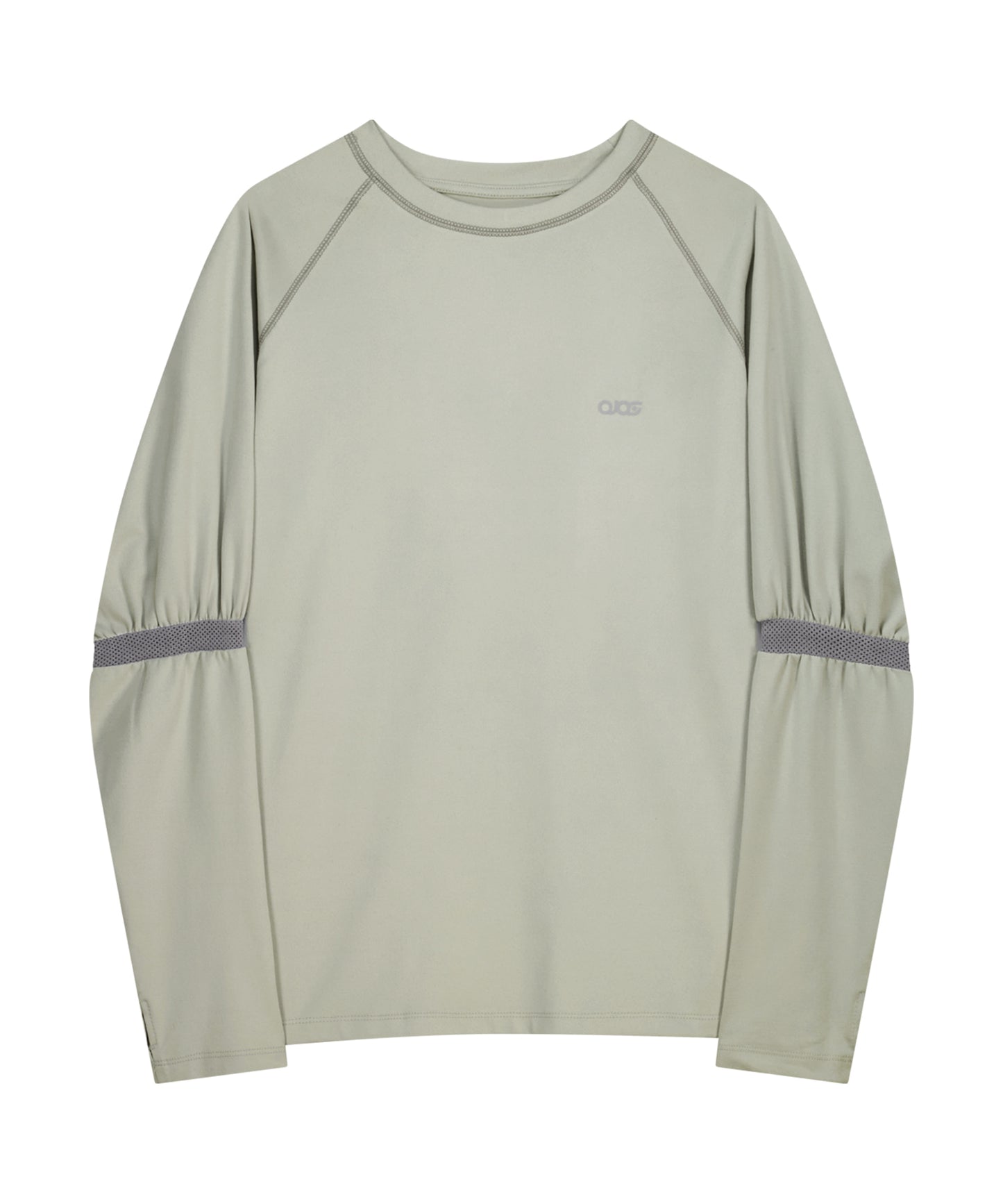 MESH BAND PUFF SLEEVE - MINT GREY