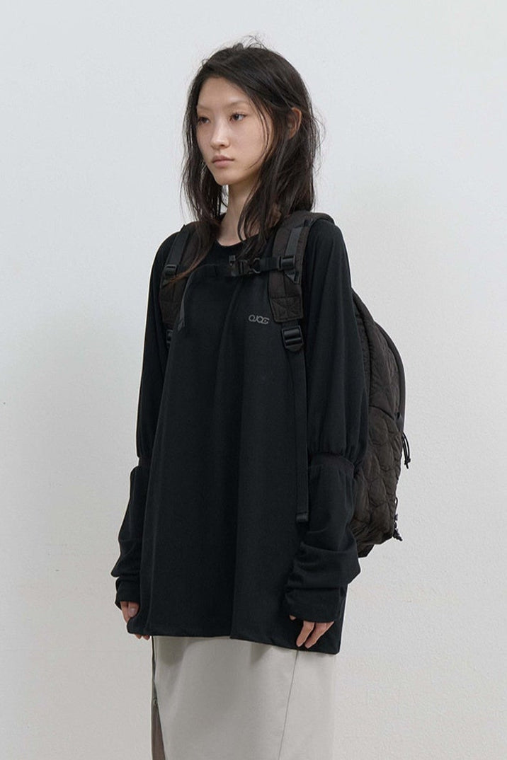 MESH BAND PUFF SLEEVE - BLACK