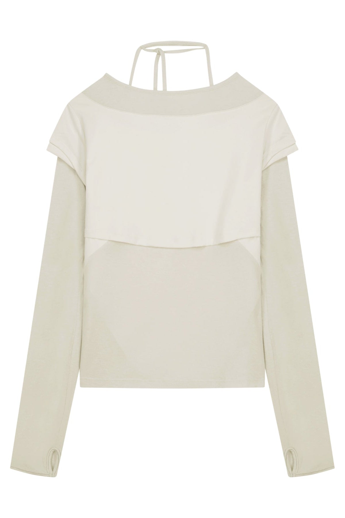 HALTER STRAP LONG SLEEVE - IVORY