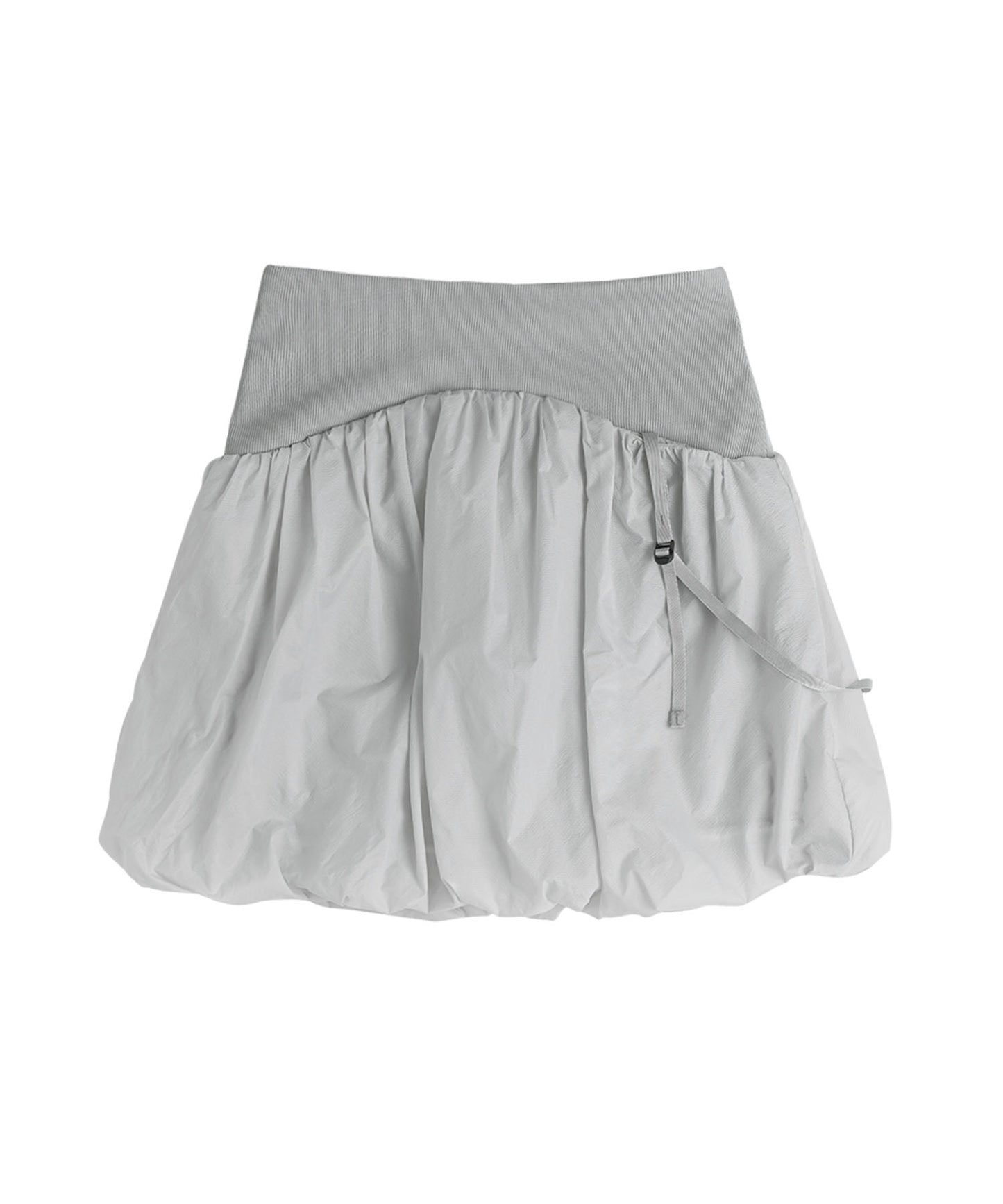REVERSIBLE MIDI PADDED SKIRT GREY