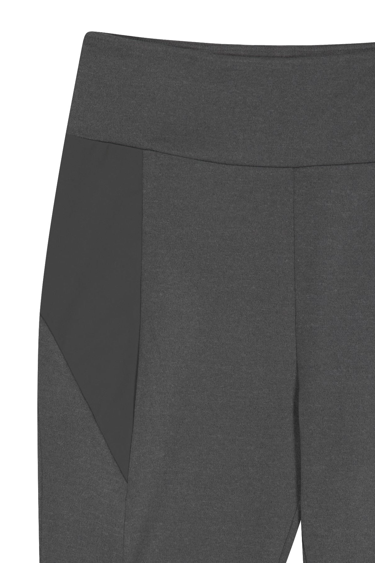 BUTTON SLIT BOOTCUT PANTS - CHARCOAL