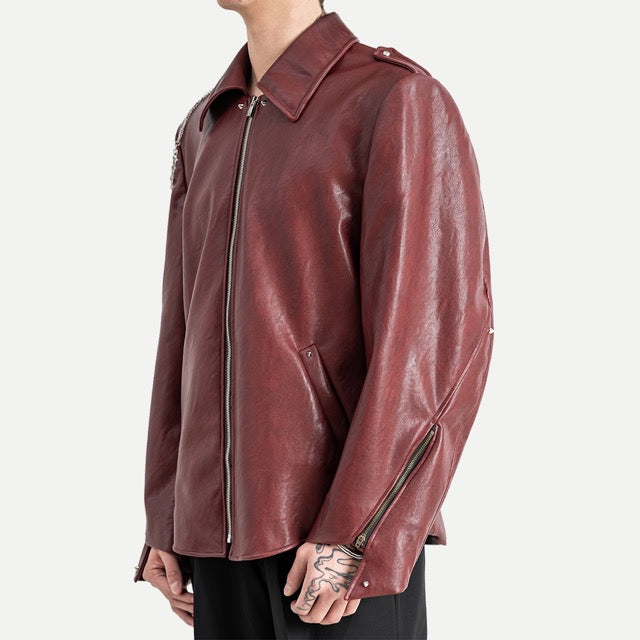 DEEP RED SCIMITAR SLEEVE JACKET
