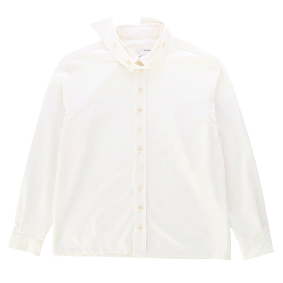 LAYERED COLLARS SHIRTS_VER IMBALANCE(WHITE)