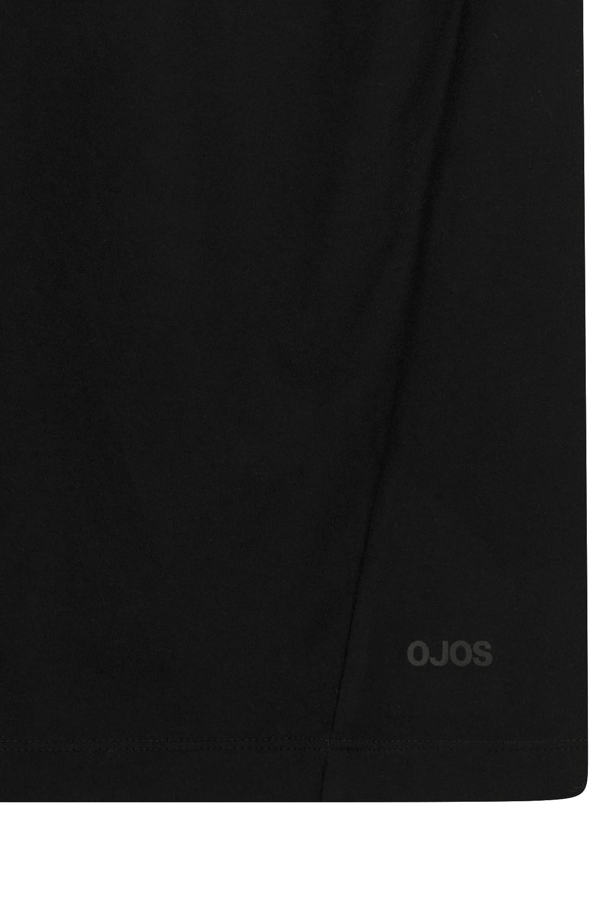 BUTTON SLIT MIDI SKIRT - BLACK