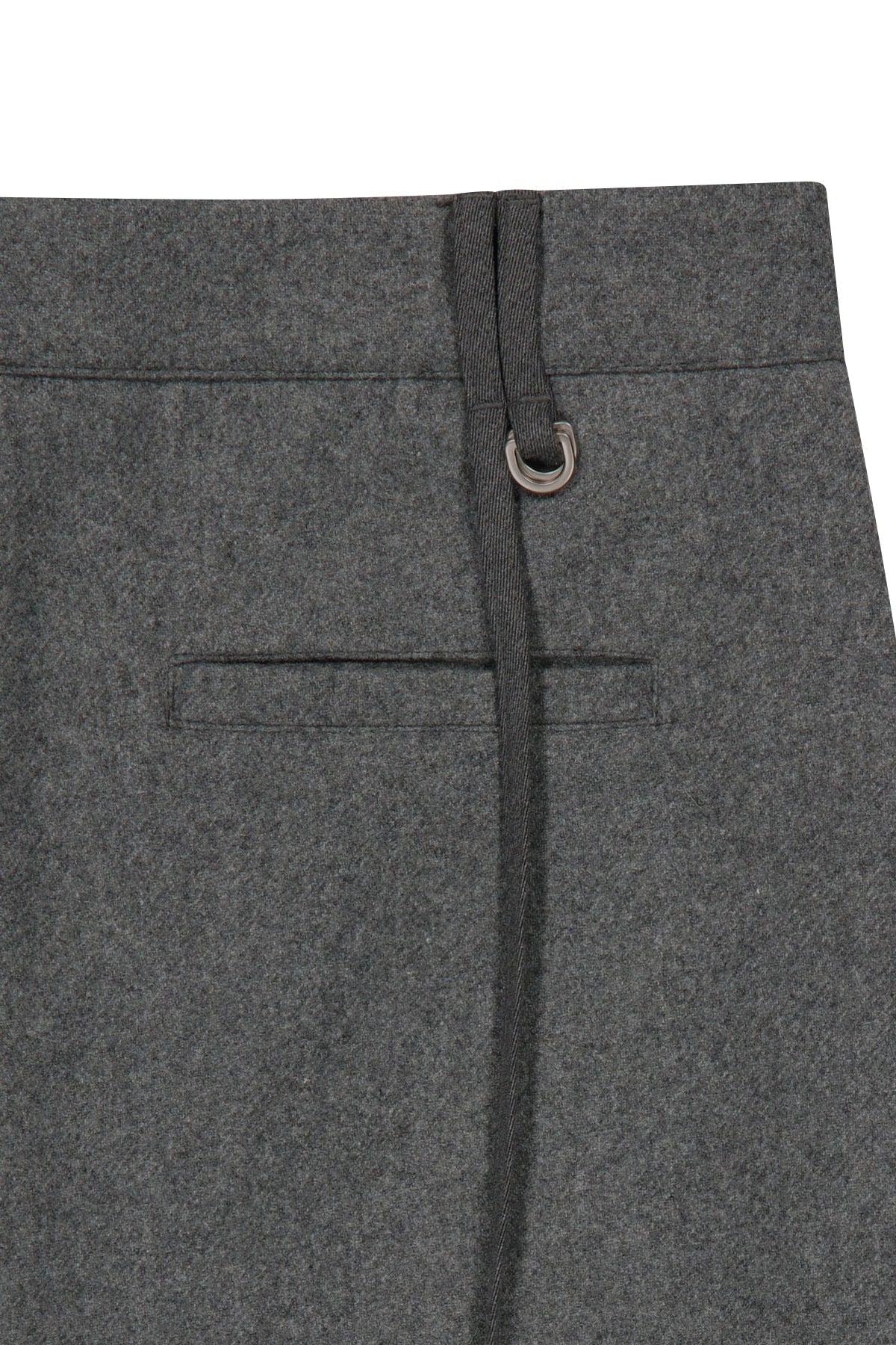 LAYERED WOOL SKIRT - GREY