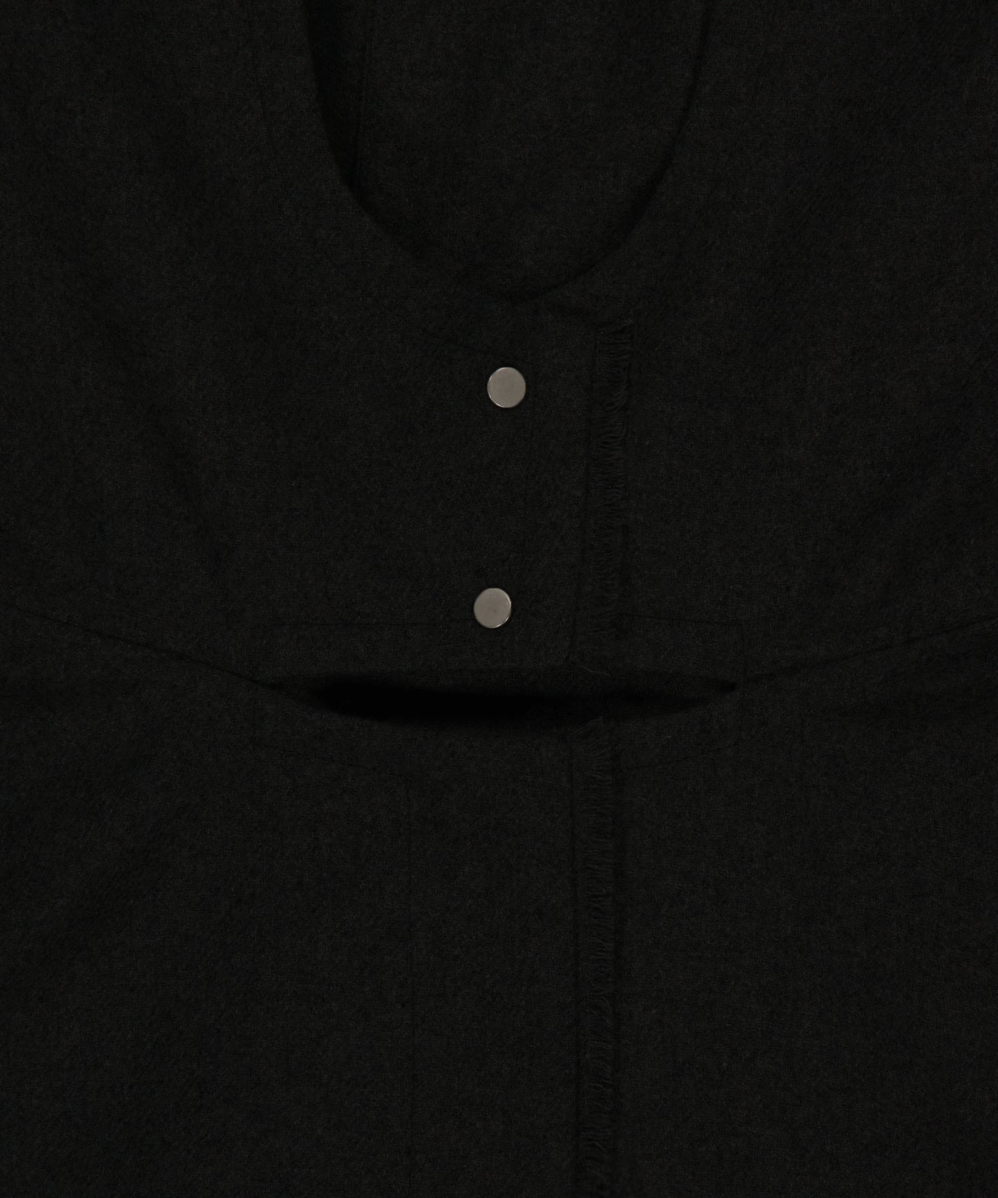 LAYERED BOLERO WOOL JACKET - BLACK