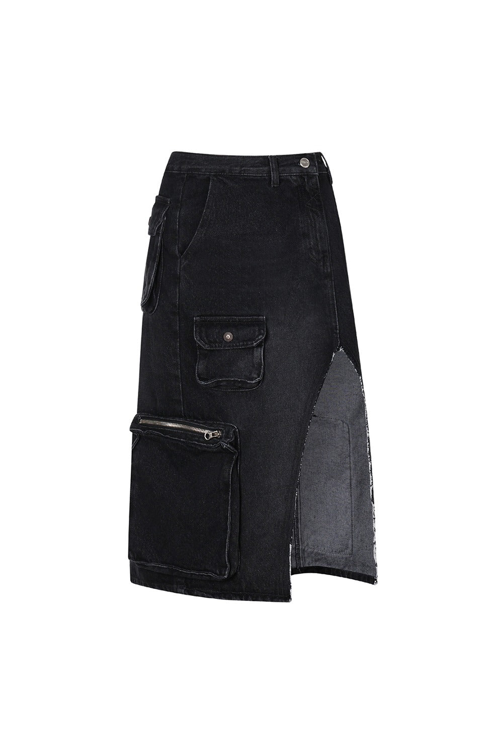ATYPICAL CARGO MIDI SKIRT CHARCOAL