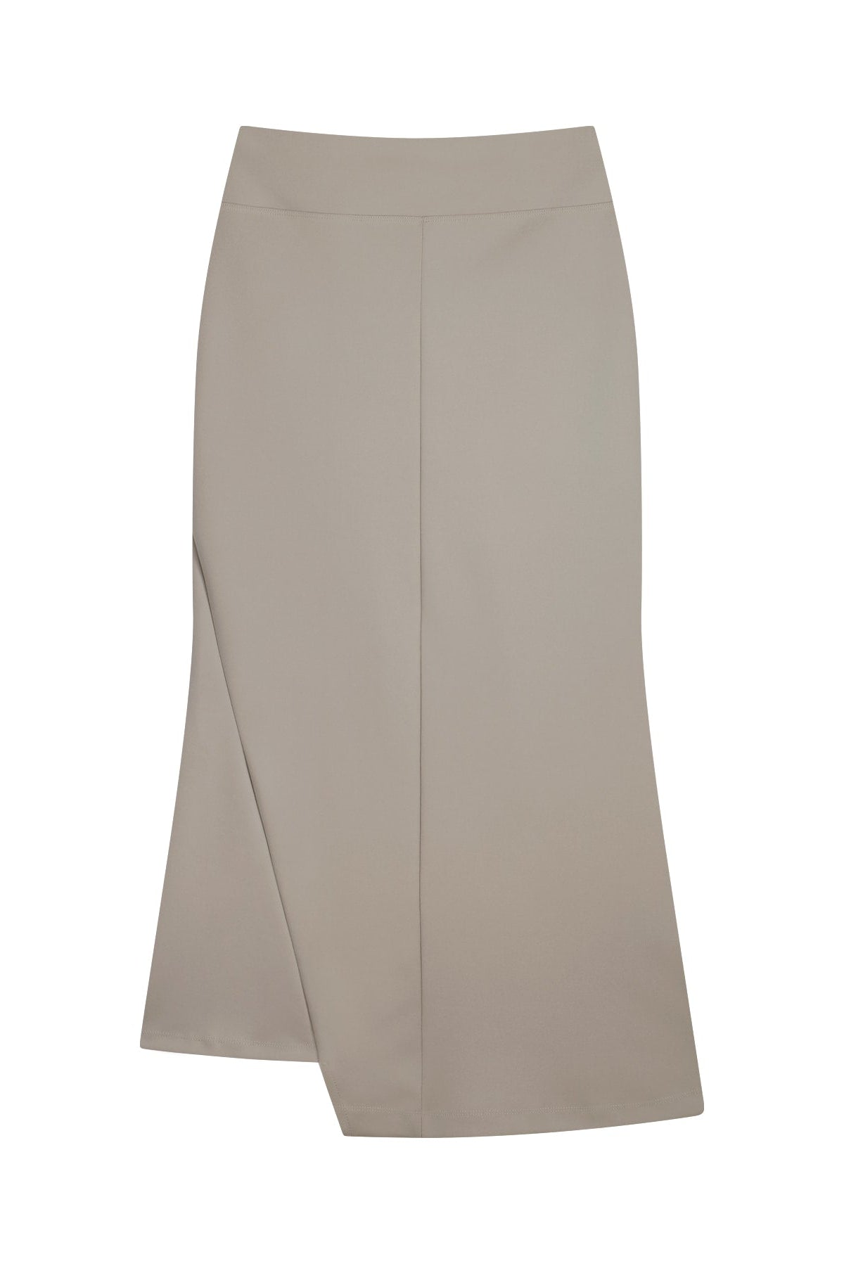 ASYMMETRIC MERMAID JERSEY SKIRT - BEIGE