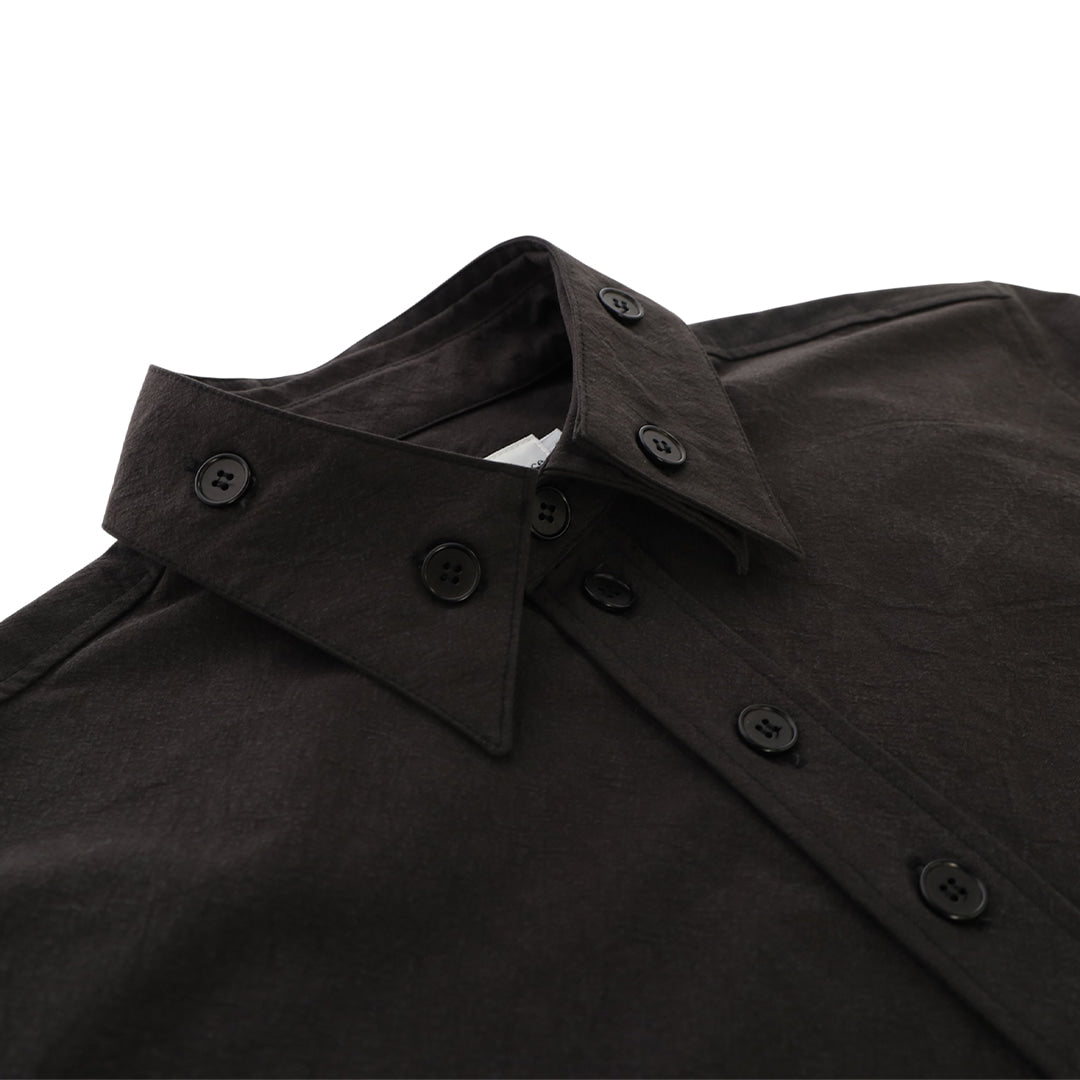 LAYERED COLLARS SHIRTS_VER IMBALANCE(BLACK)
