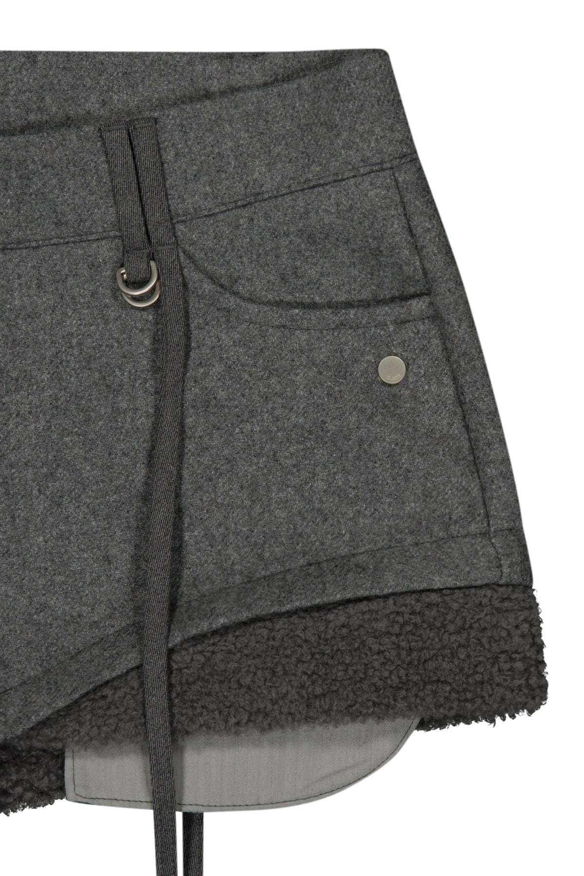 MICRO WOOL SHORTS - GREY