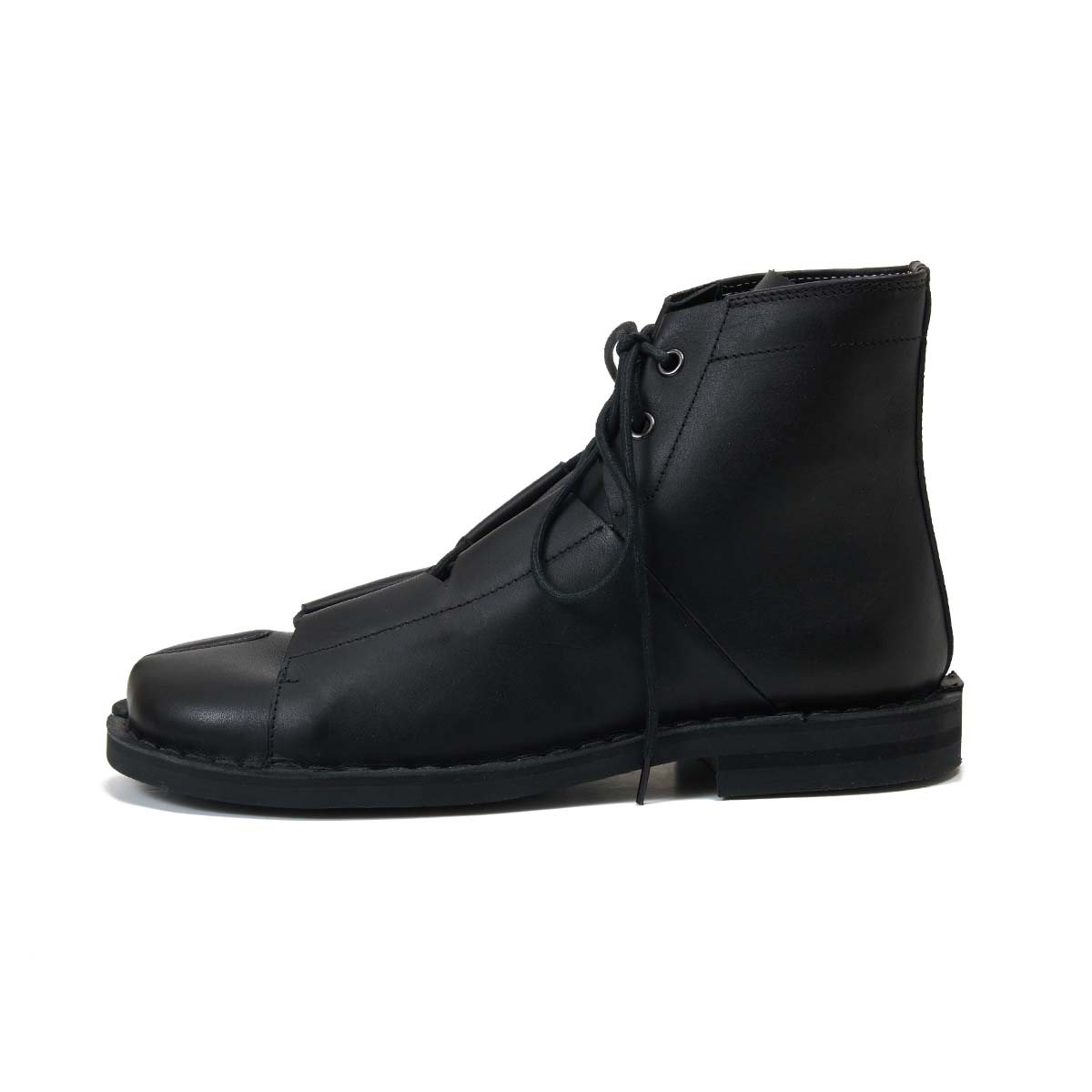 SAIGO BLACK VEGAN CALF SKIN BOOTS