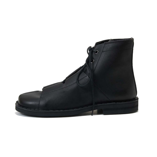 SAIGO BLACK VEGAN CALF SKIN BOOTS