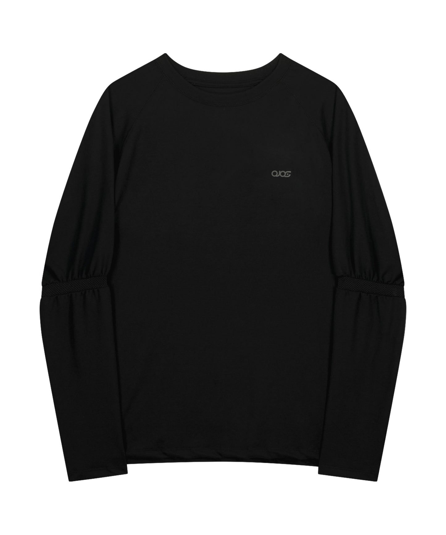 MESH BAND PUFF SLEEVE - BLACK