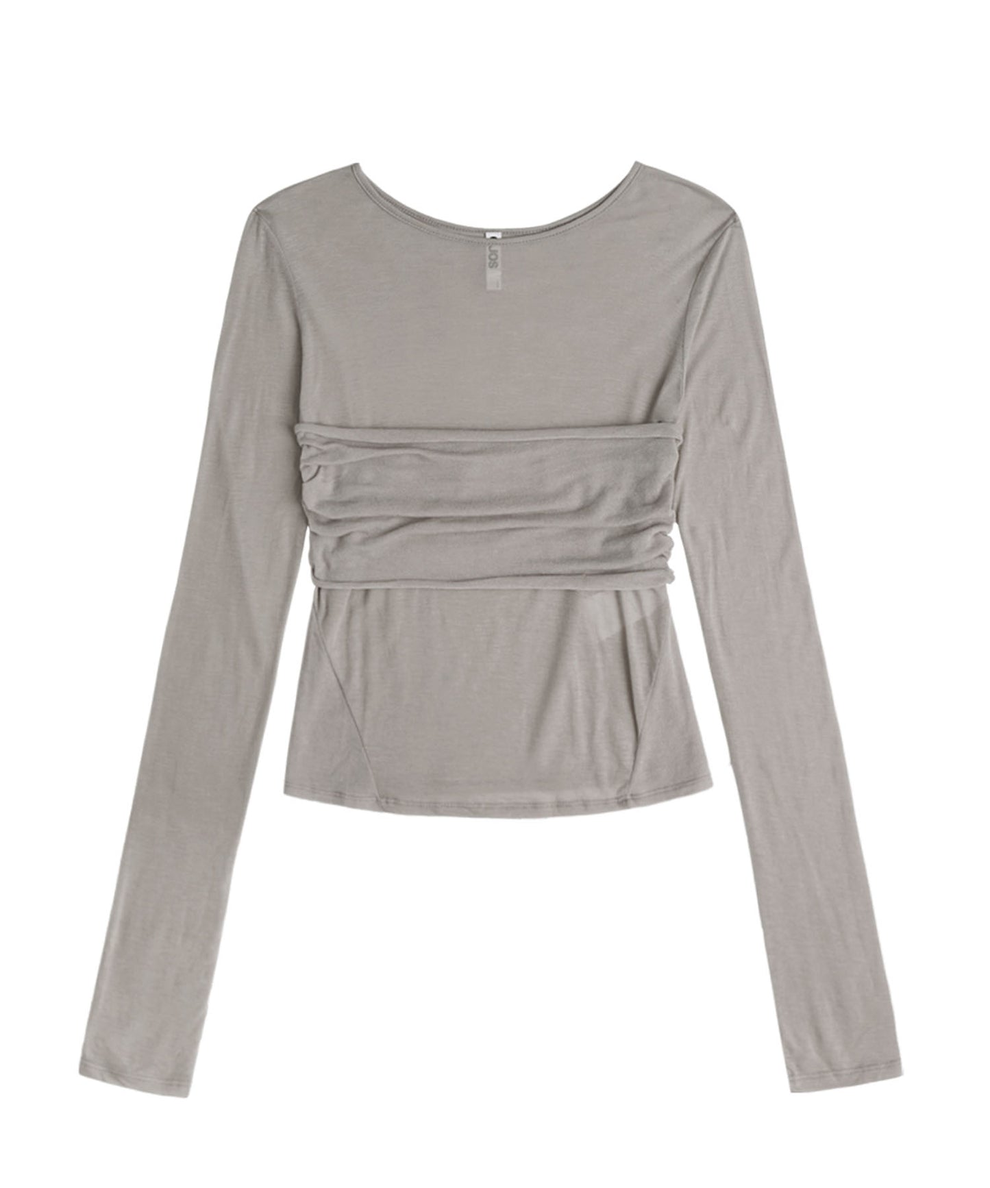 TUBE TOP LAYERED T SHIRT GREY