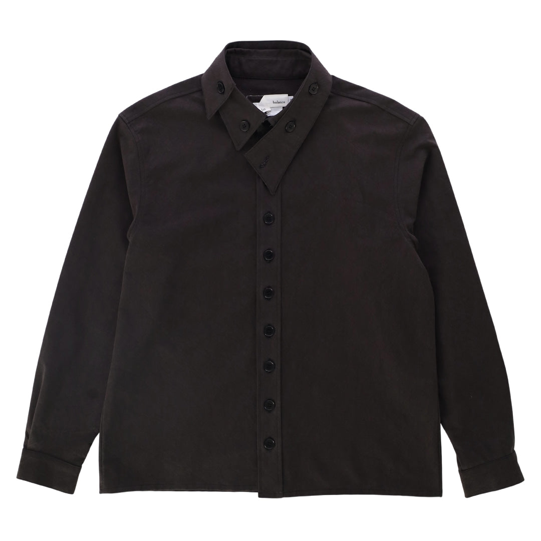 LAYERED COLLARS SHIRTS_VER IMBALANCE(BLACK)