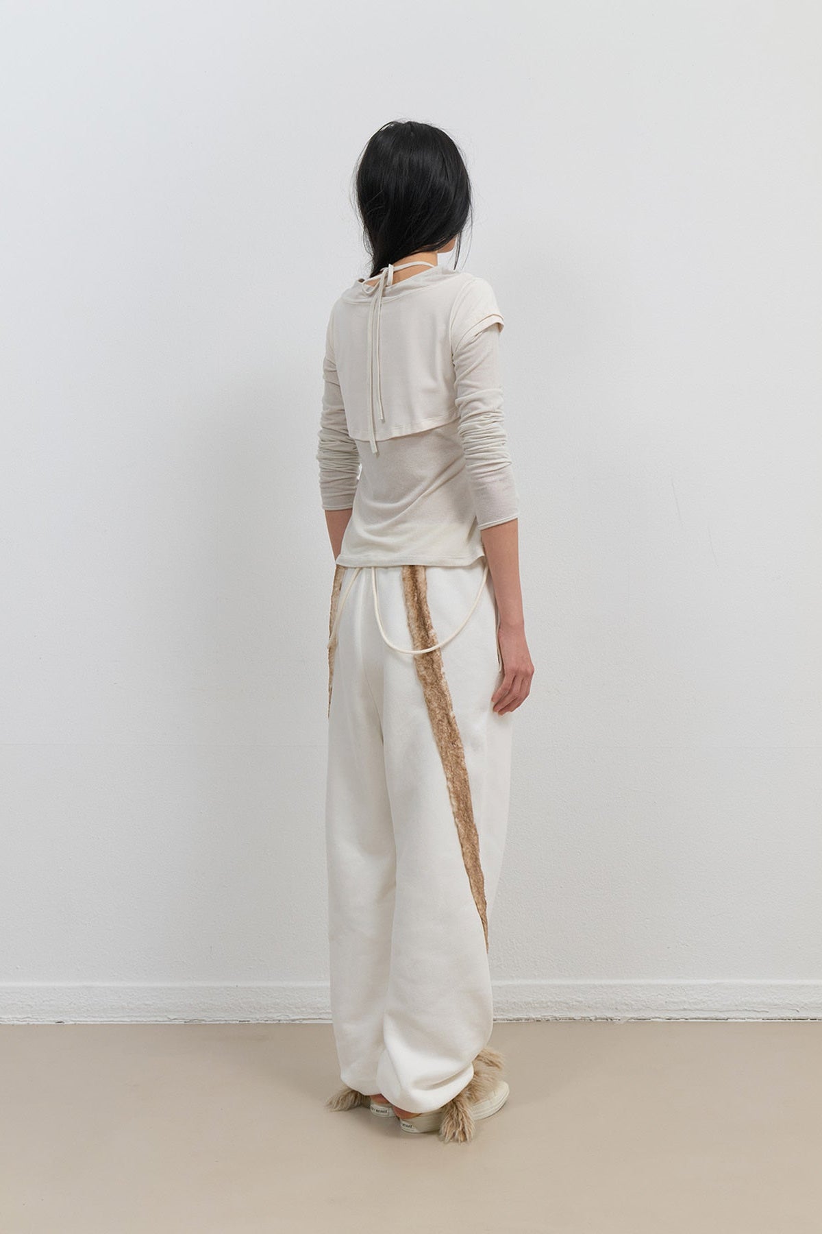 HALTER STRAP LONG SLEEVE - IVORY