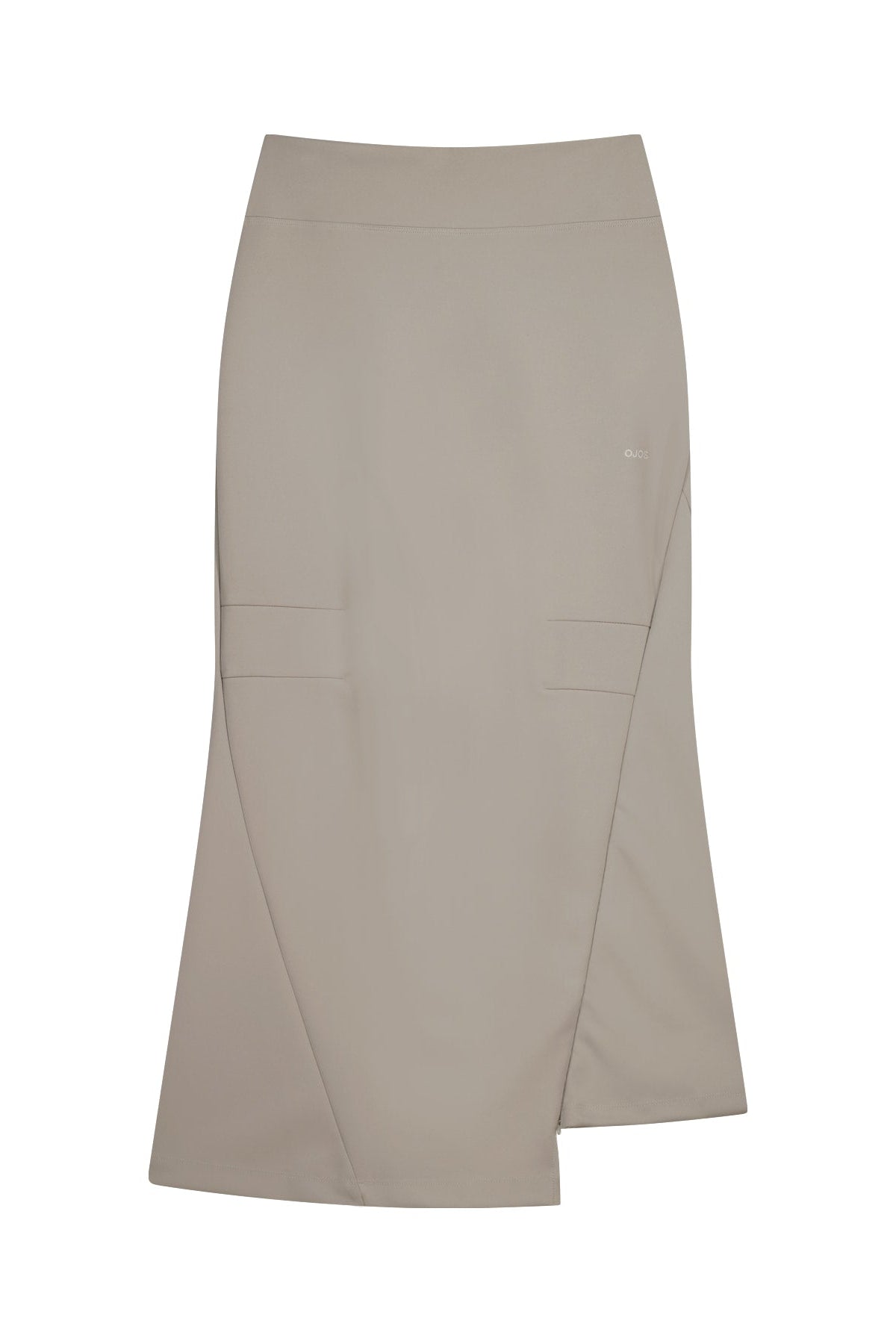 ASYMMETRIC MERMAID JERSEY SKIRT - BEIGE
