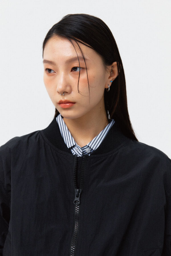 AIR SHIRRING JUMPER BLACK