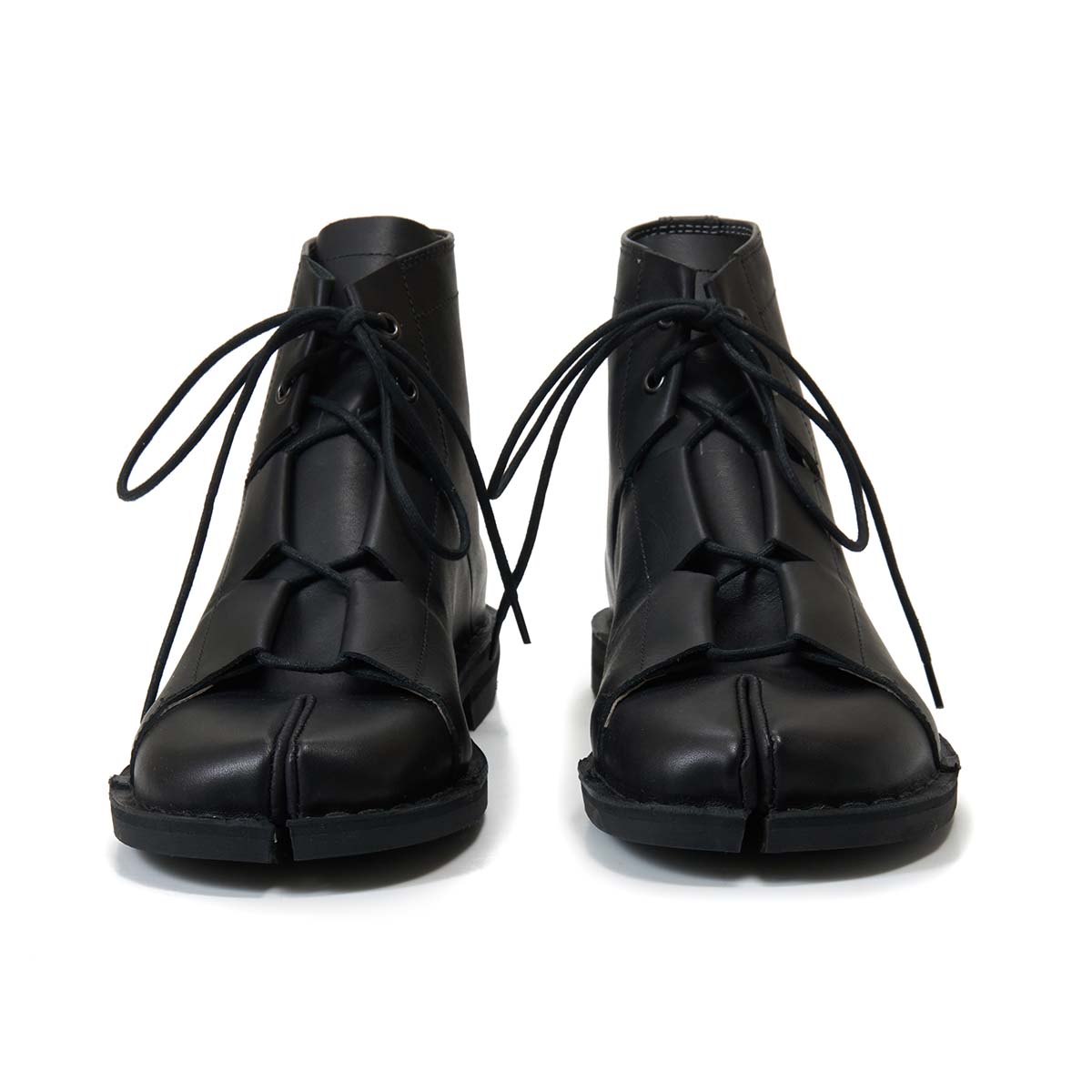 SAIGO BLACK VEGAN CALF SKIN BOOTS