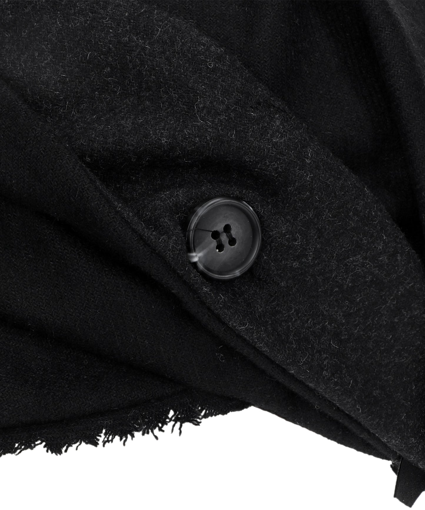 SCARF VEIL WOOL CAP - BLACK