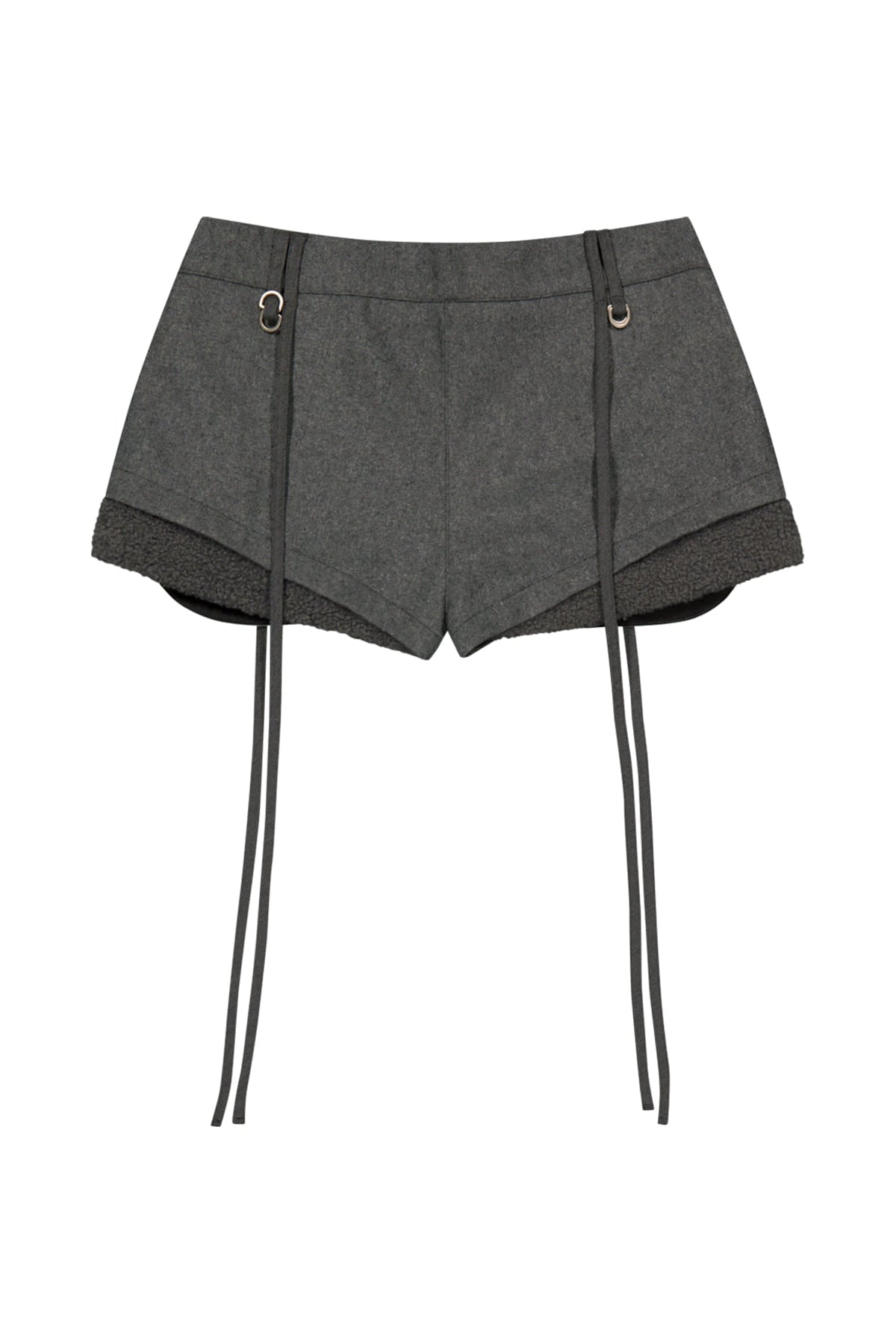 MICRO WOOL SHORTS - GREY
