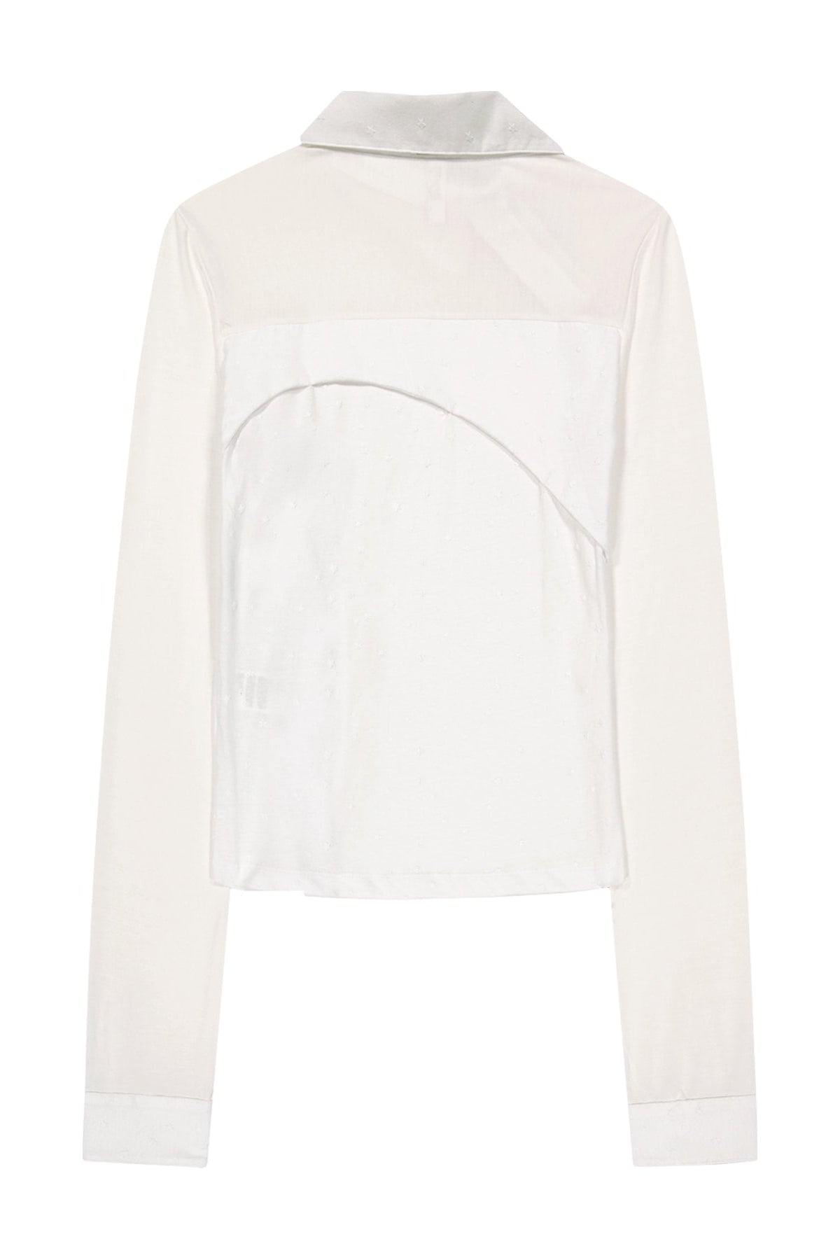 STARCUT JERSEY COLLAR TEE - OFF WHITE