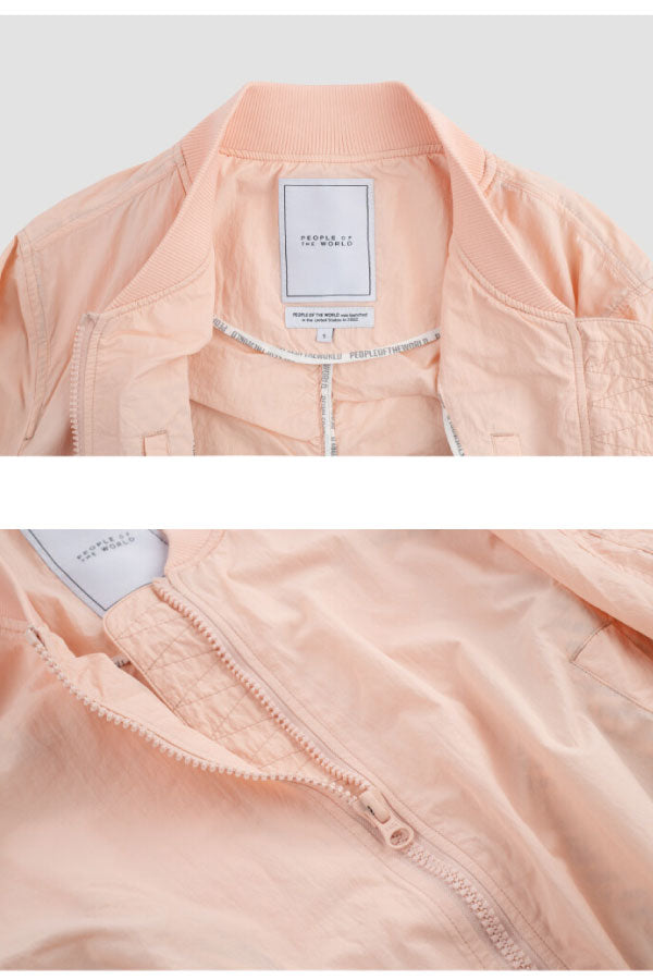 PEOPLE OF THE WORLD AIR SHIRRING JUMPER SALMON