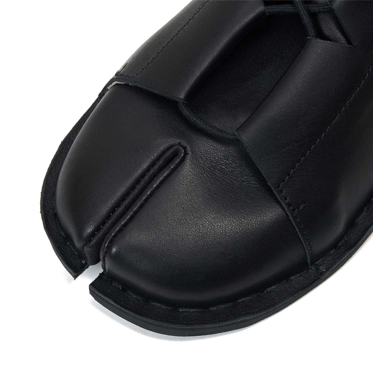 SAIGO BLACK VEGAN CALF SKIN BOOTS