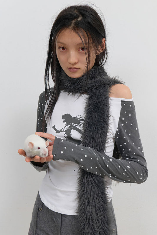 STAR REGLAN LONG SLEEVE - CHARCOAL