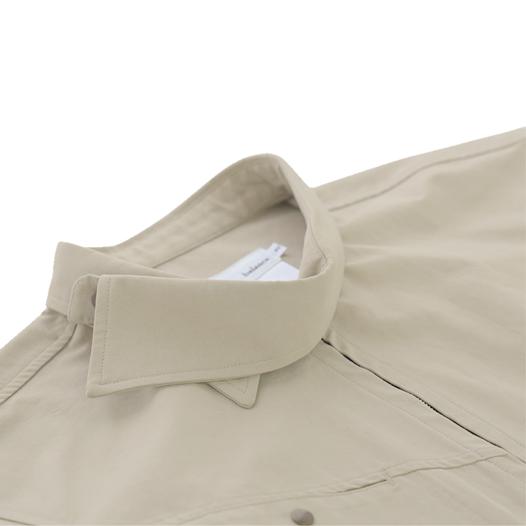 WIND COLLAR ZIP SHIRTS_VER BALANCE(SAND BEIGE)