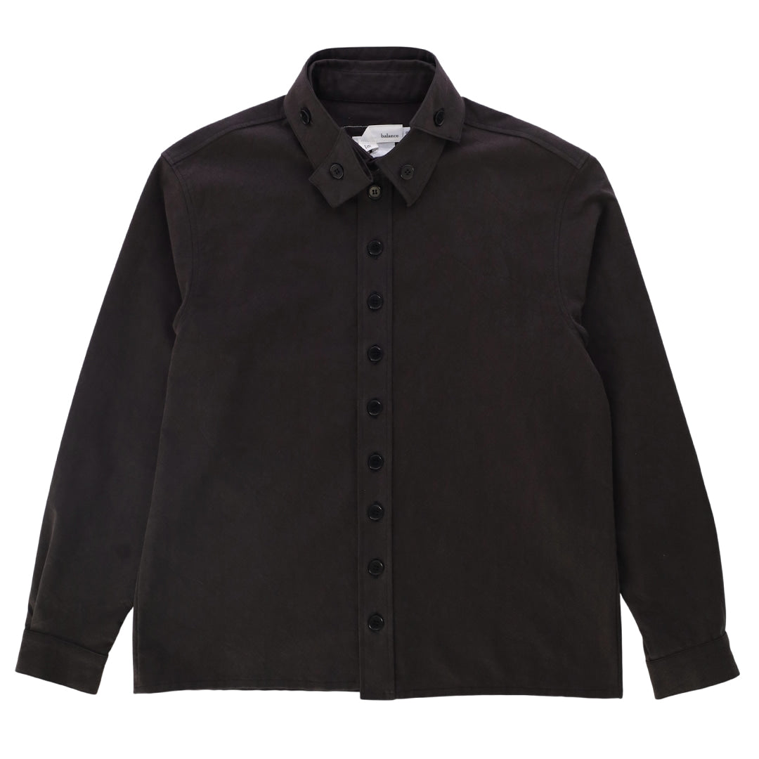 LAYERED COLLARS SHIRTS_VER IMBALANCE(BLACK)