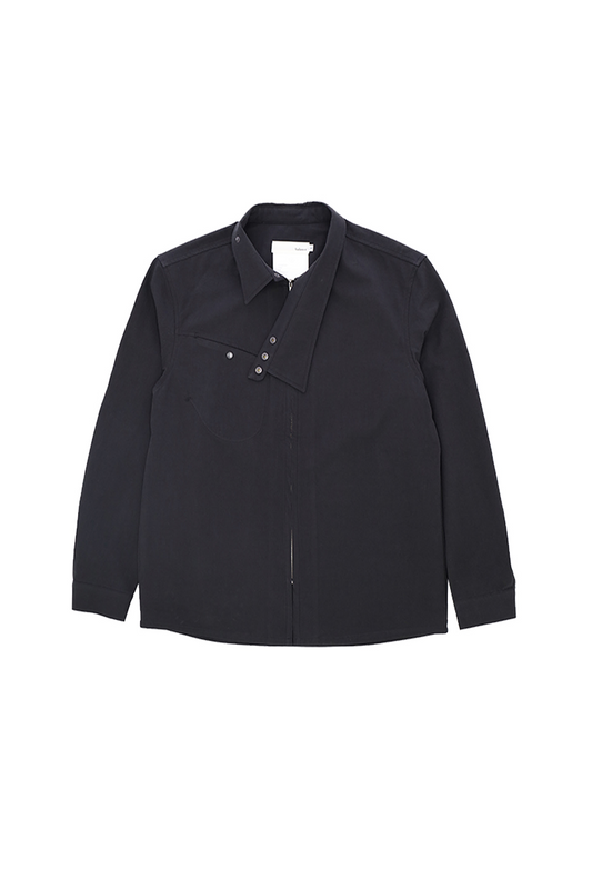 WIND COLLAR ZIP SHIRTS_VER BALANCE(BLACK)