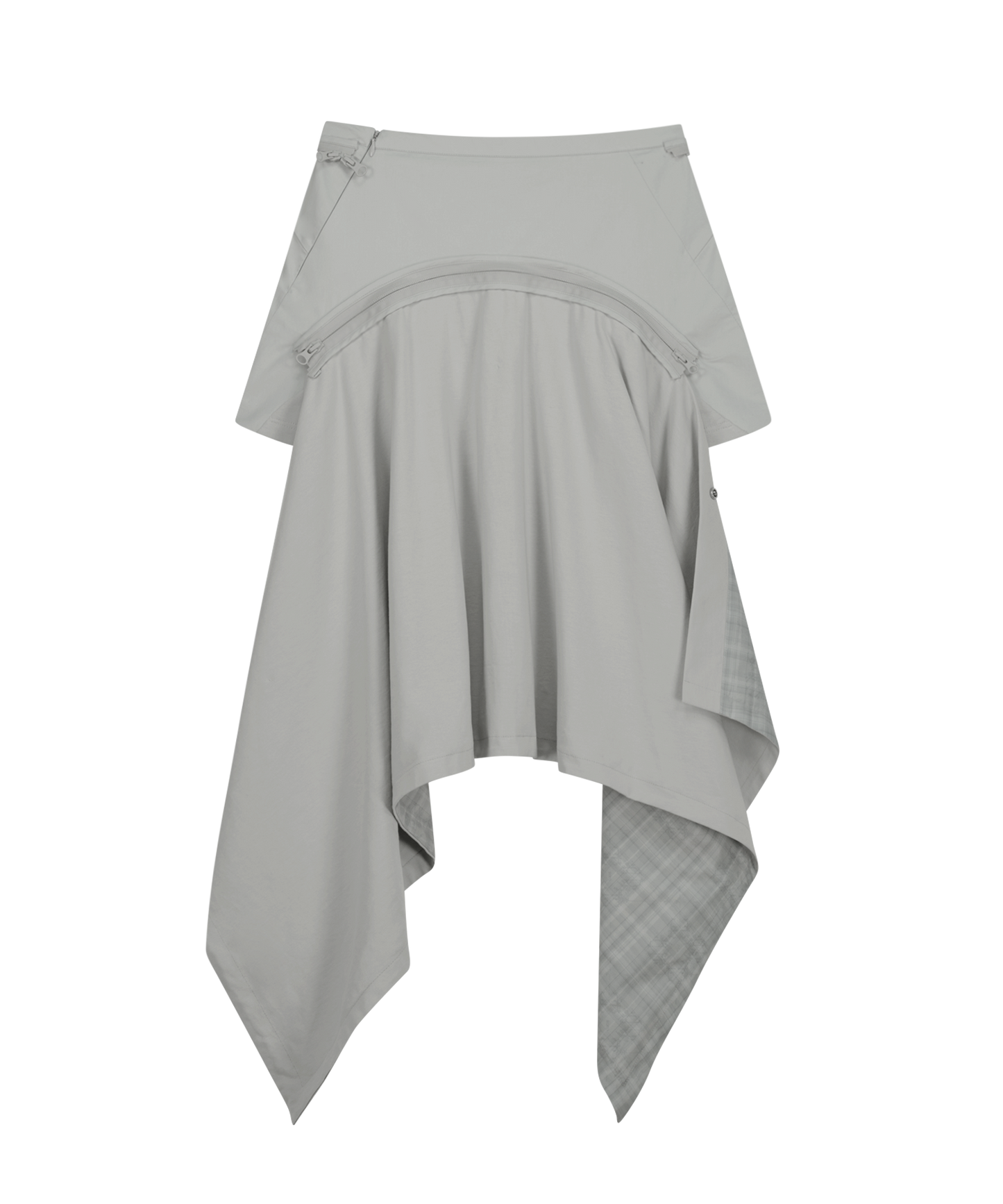 MULTI-PANEL PLEATS SKIRT WARM GREY