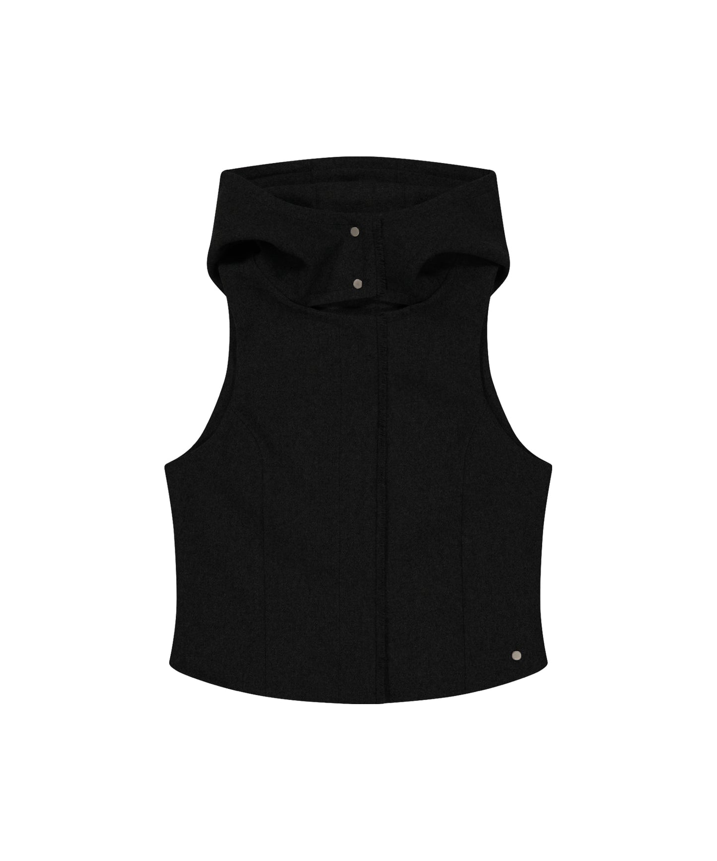LAYERED BOLERO WOOL JACKET - BLACK