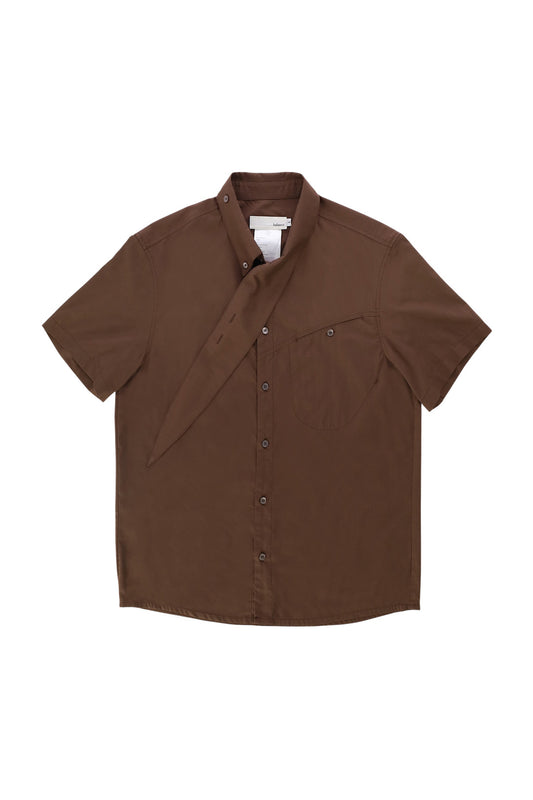 TAIL COLLAR SHIRT_VER BALANCE(BROWN)